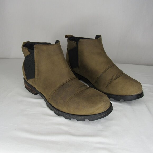 Sorel Tan Waterproof EMILIE CHELSEA Bootie Women's 10 - Picture 6 of 10